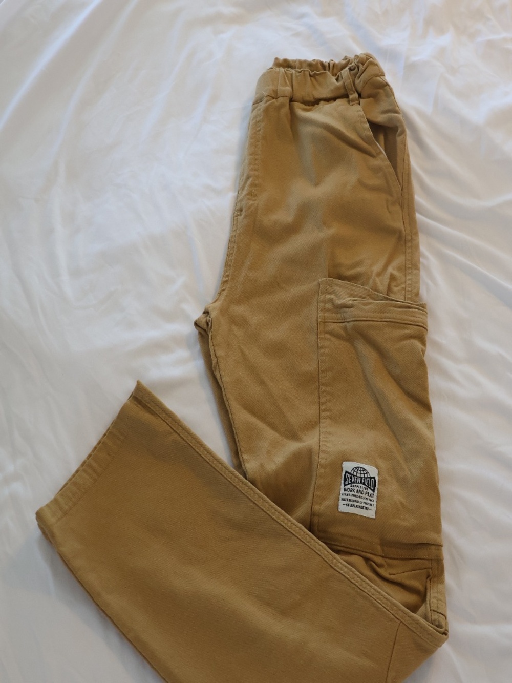 Mens khaki cargo pants joggers Japanese streetwear